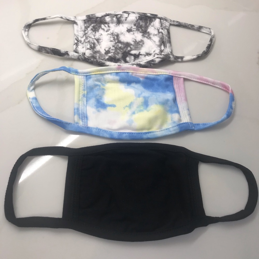 ALTAR’D STATE TIE DYE & BLACK 3 PACK MASKS NEW